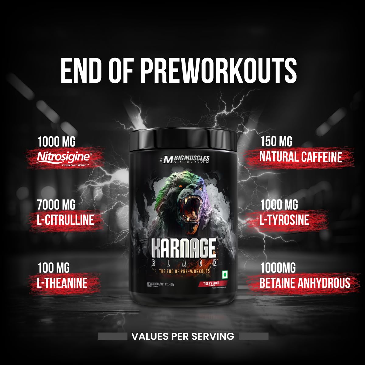 BigMuscles Karnage Pre-Workout – Black Edition