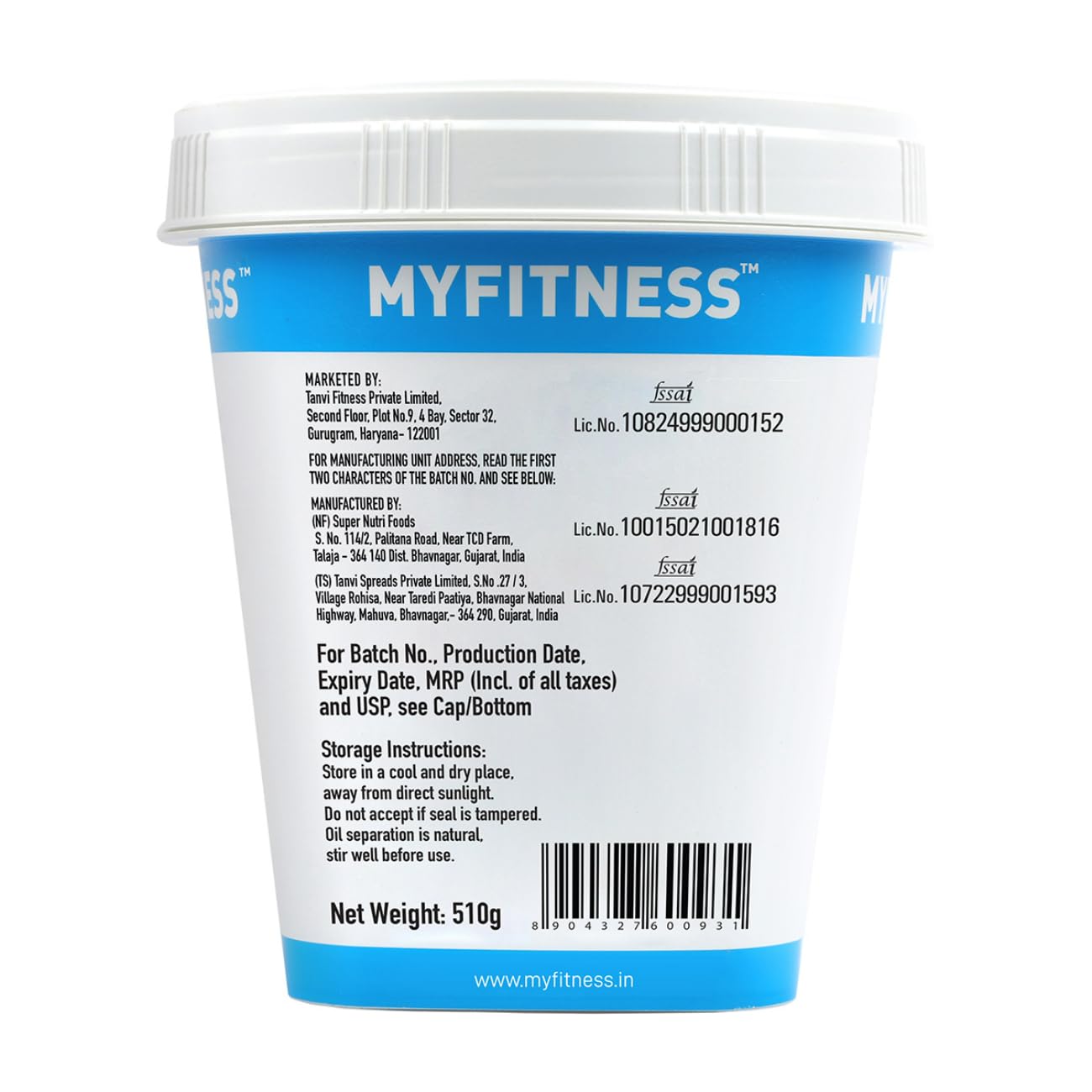 MyFitness Chocolate Peanut Butter