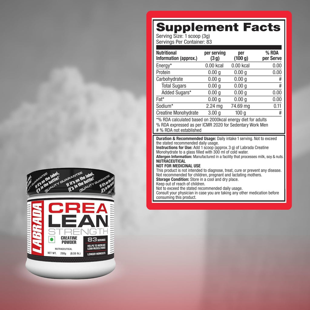 Labrada CreaLean Creatine Monohydrate – 250g