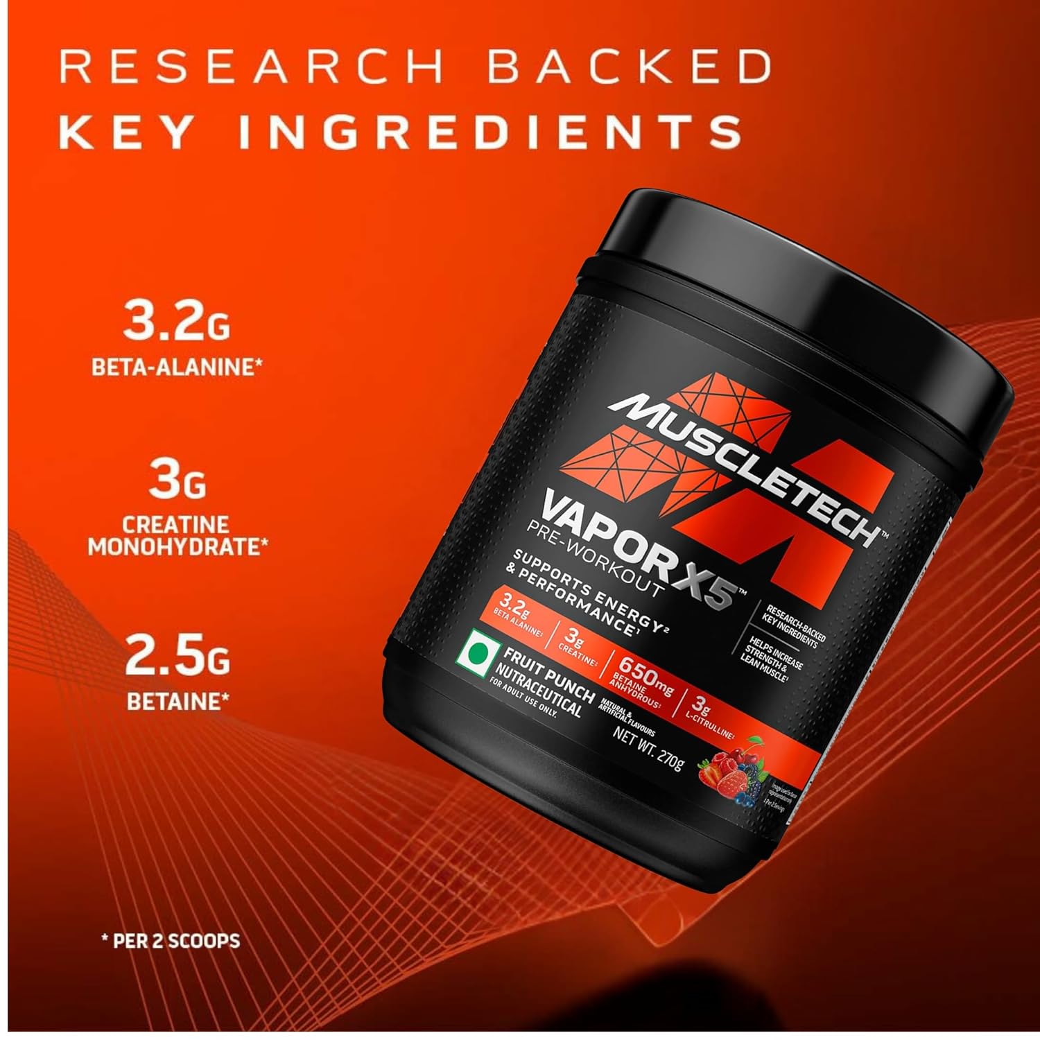 MuscleTech VaporX5 Pre-Workout – 30 Servings