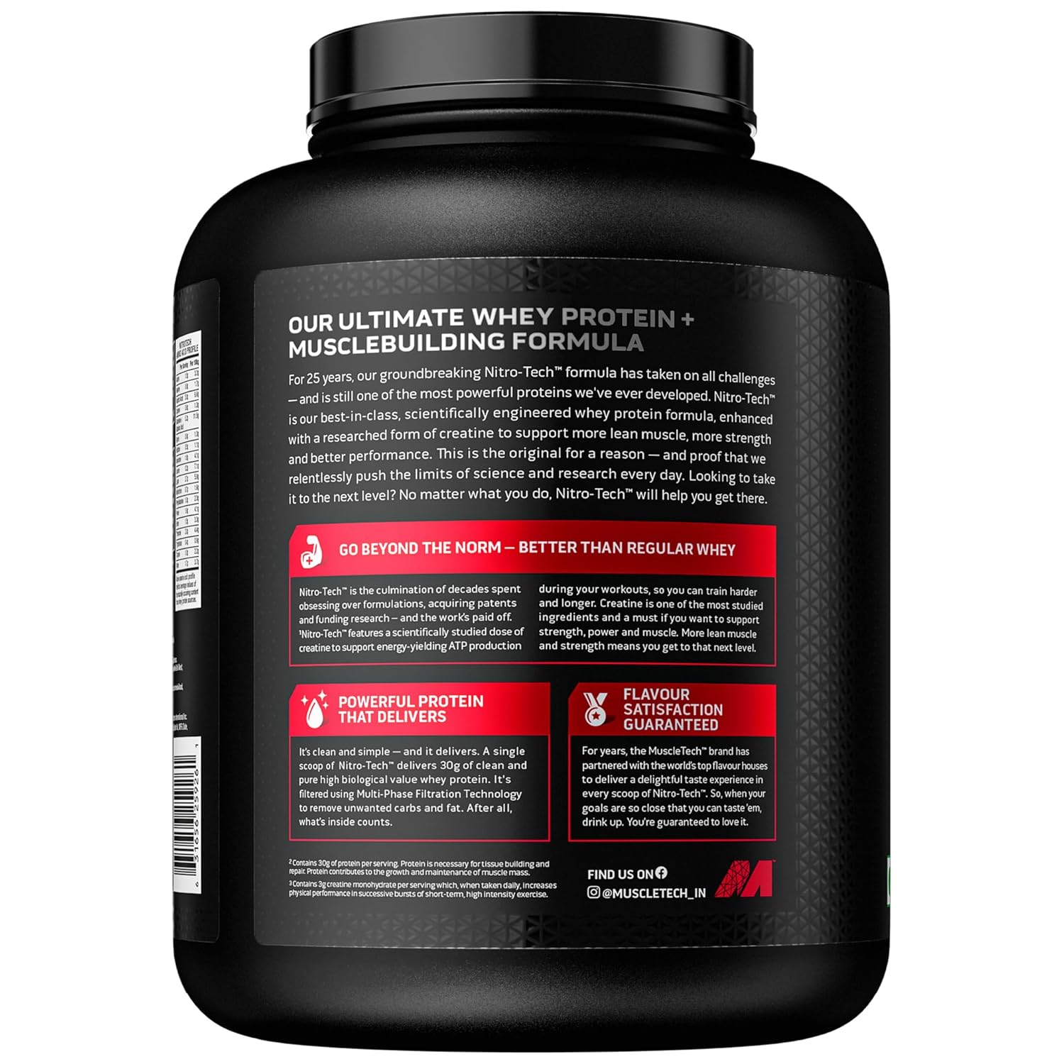 MuscleTech NitroTech Whey Protein – 1.81kg, Milk Chocolate
