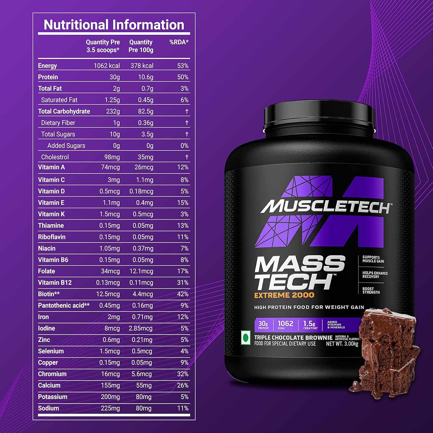 MuscleTech Mass Tech Extreme 2000 – 3kg